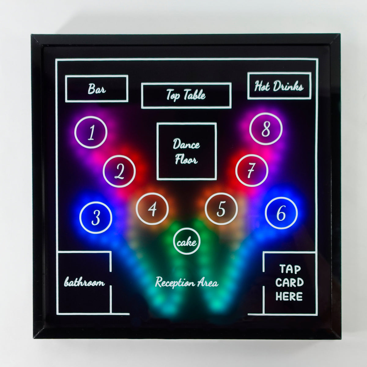 Interactive Seating Study Glowing Interactive Seating Chart – Solid Mirage
